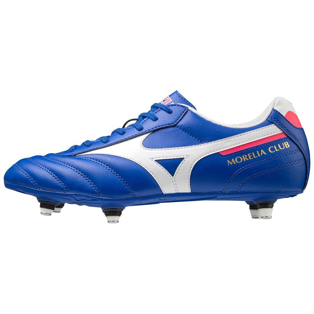 Men's Mizuno Football Boots Blue/White Morelia II Club SI Shoes - P1GC201625